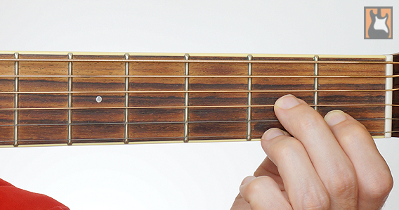 Accordo di RE7 con la chitarra accordo re7 chitarra